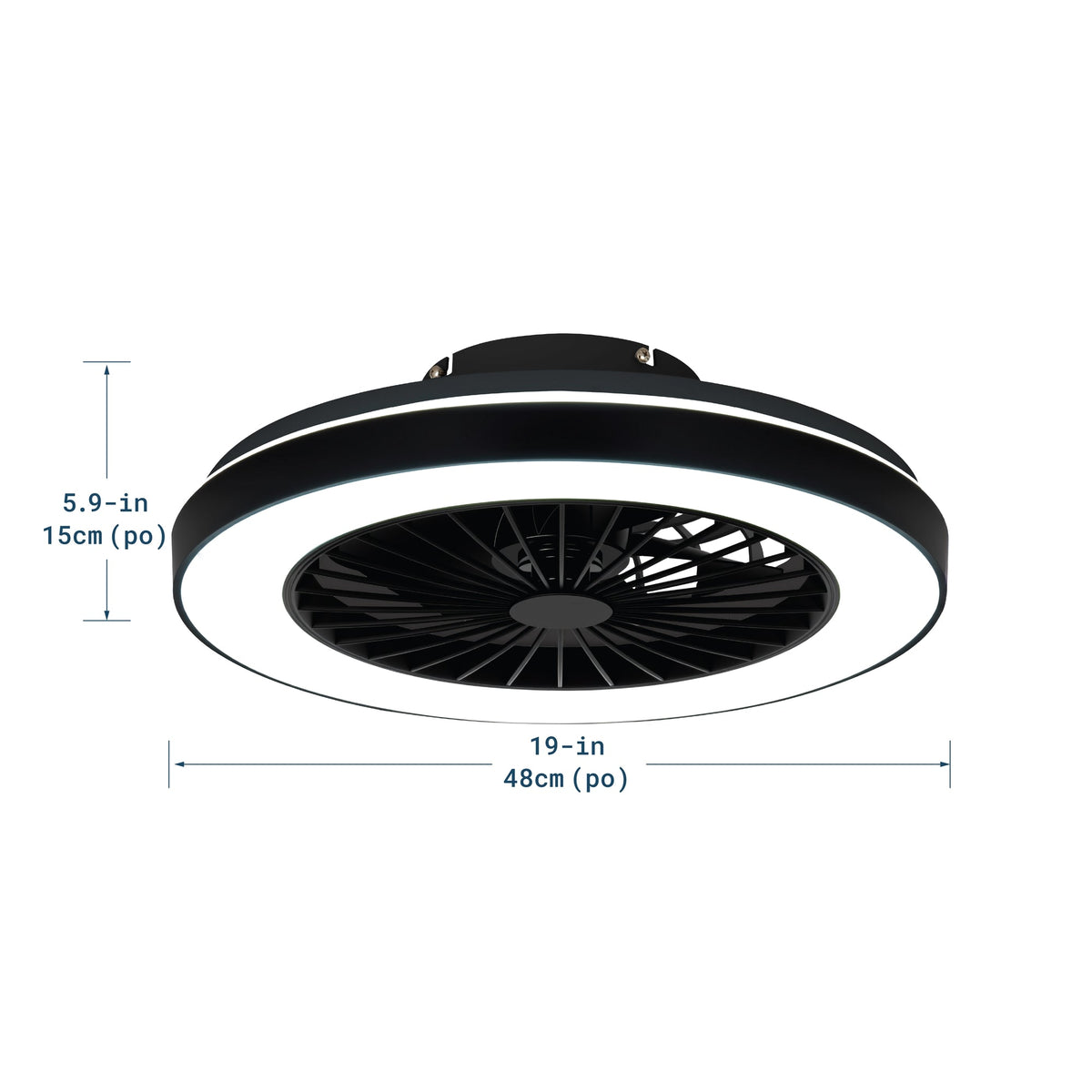 Ventilador con lámpara LED Neo