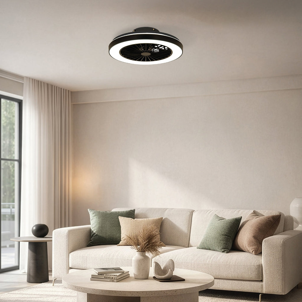Ventilador con lámpara LED Neo