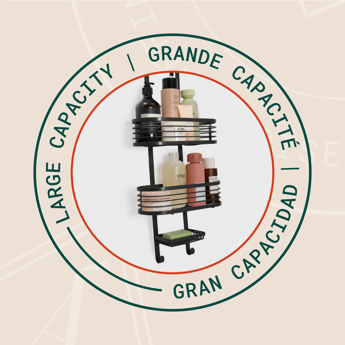 Linea 3-Tier Over The Door Shower Caddy