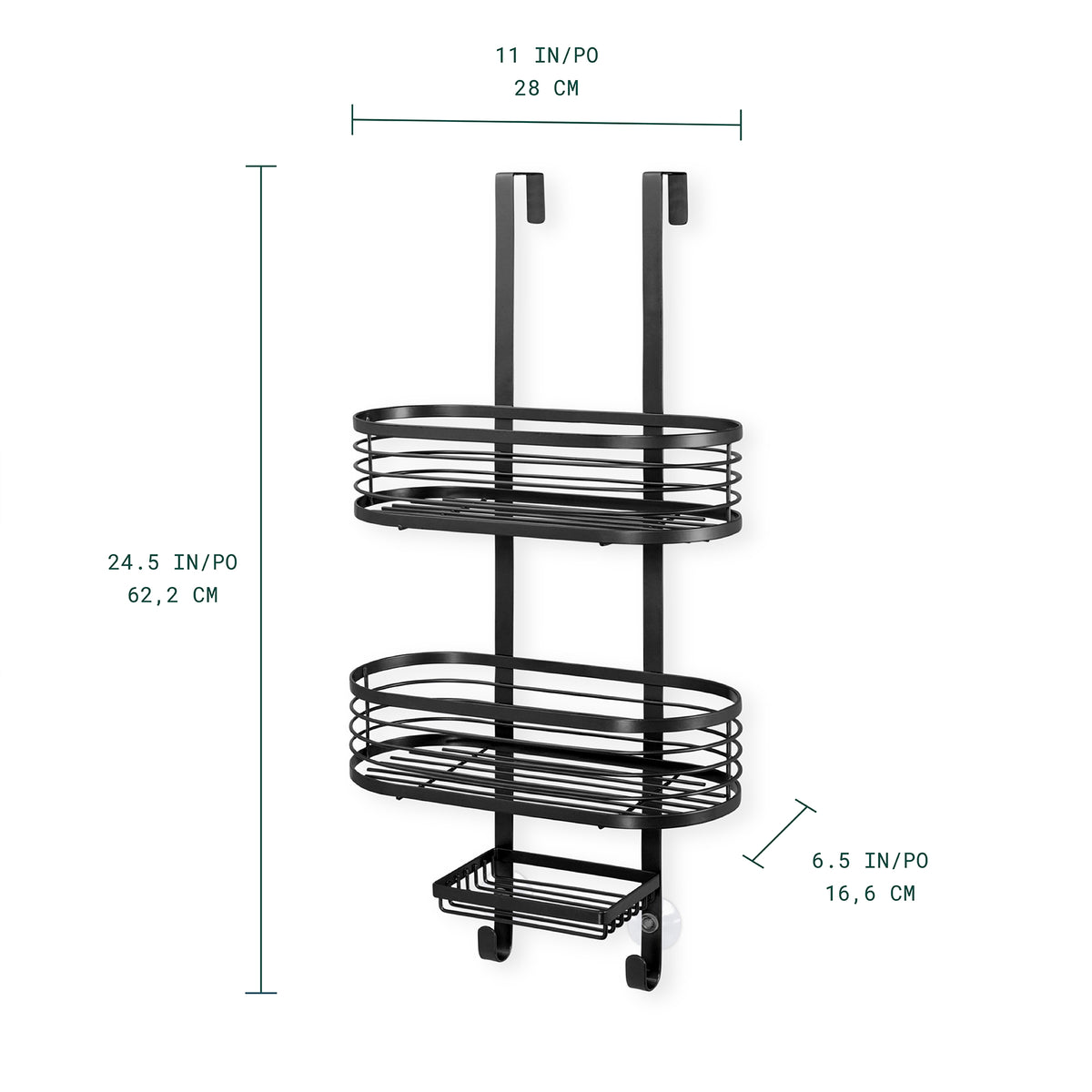 Linea 3-Tier Over The Door Shower Caddy