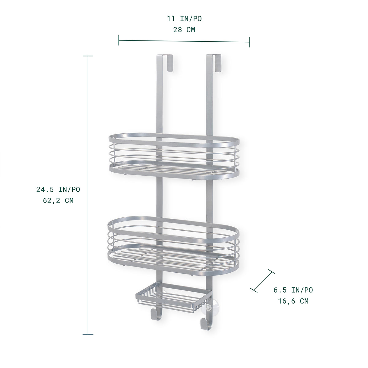 Linea 3-Tier Over The Door Shower Caddy