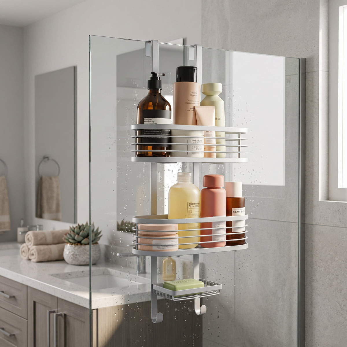 Linea 3-Tier Over The Door Shower Caddy