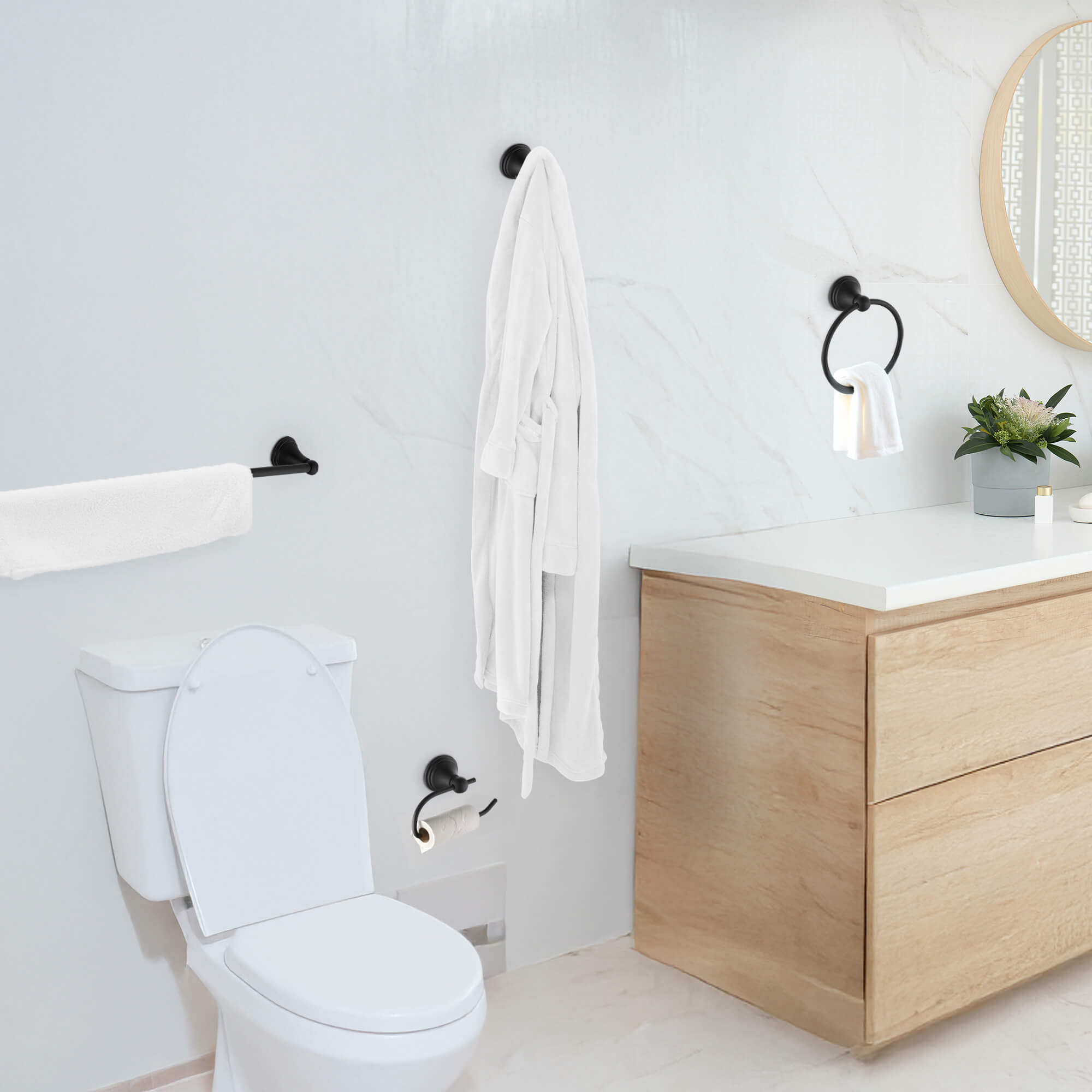 Dallas Set de accesorios para pared de 4 piezas