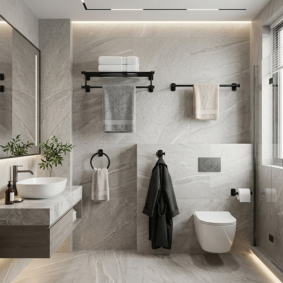 Hotel 5-Pc Wall Hardware Set