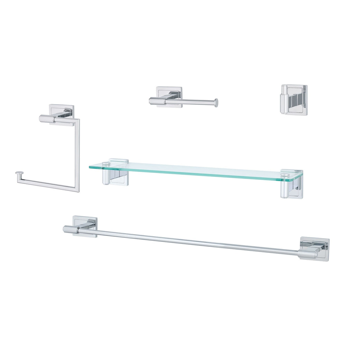 Set de accesorios de pared Luxor de 5 piezas