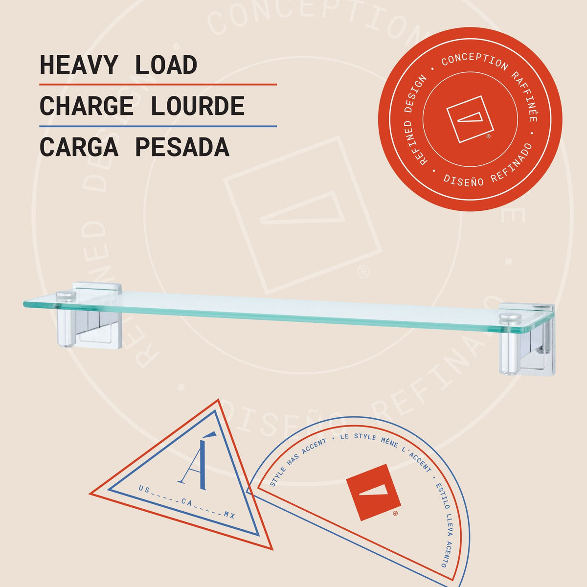 Set de accesorios de pared Luxor de 5 piezas