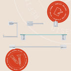 Set de accesorios de pared Luxor de 5 piezas
