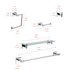Set de accesorios de pared Luxor de 5 piezas