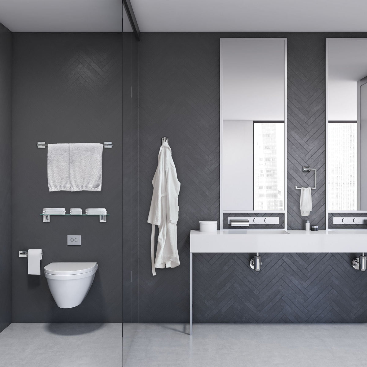 Set de accesorios de pared Luxor de 5 piezas