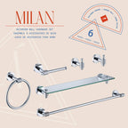 Juego de 6 accesorios de pared Milan