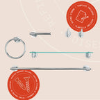 Juego de 6 accesorios de pared Milan