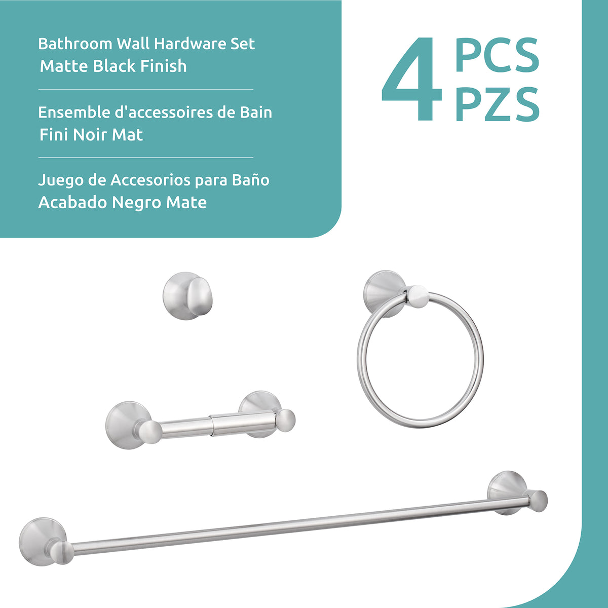 Manila 4-Pc Wall Hardware Set
