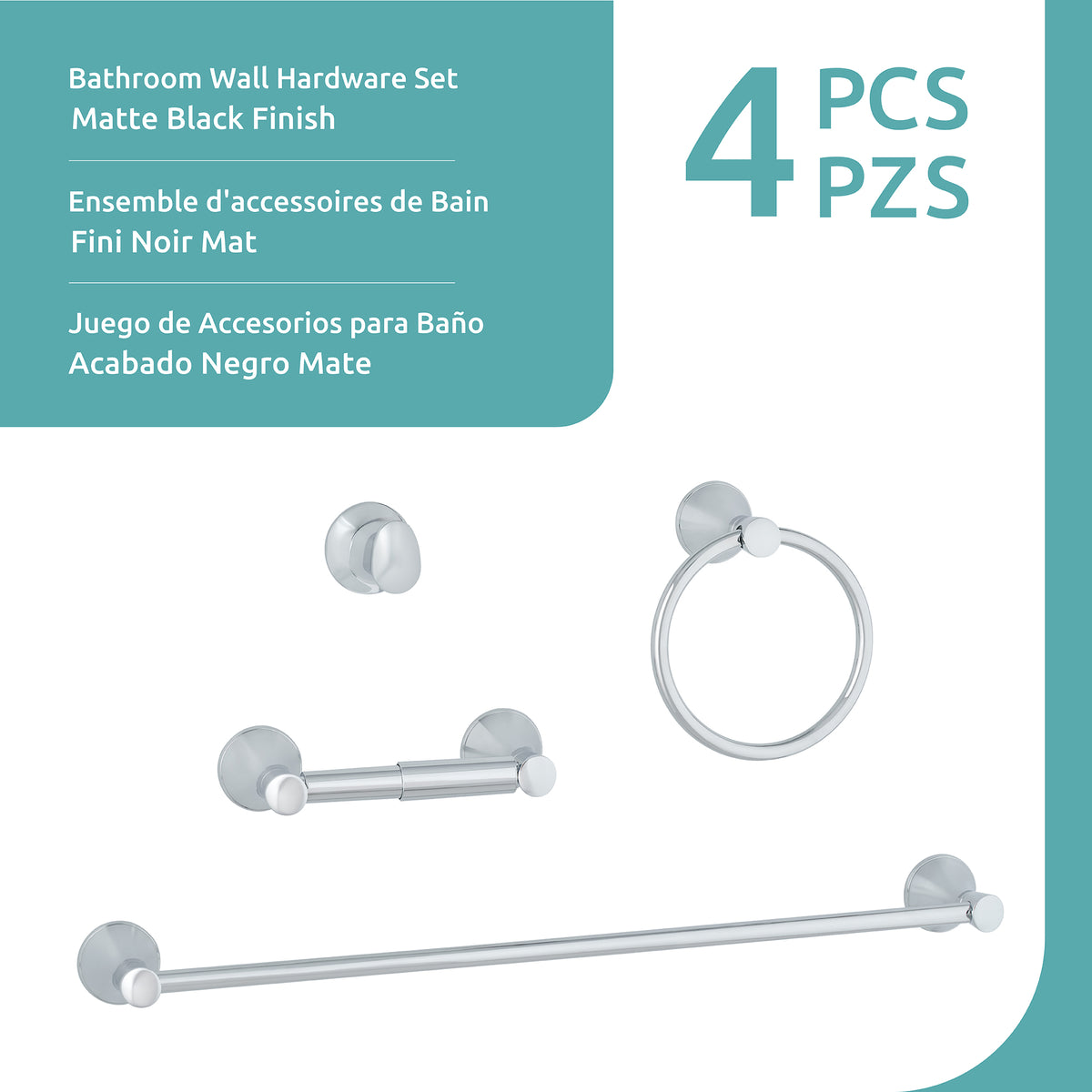 Manila 4-Pc Wall Hardware Set