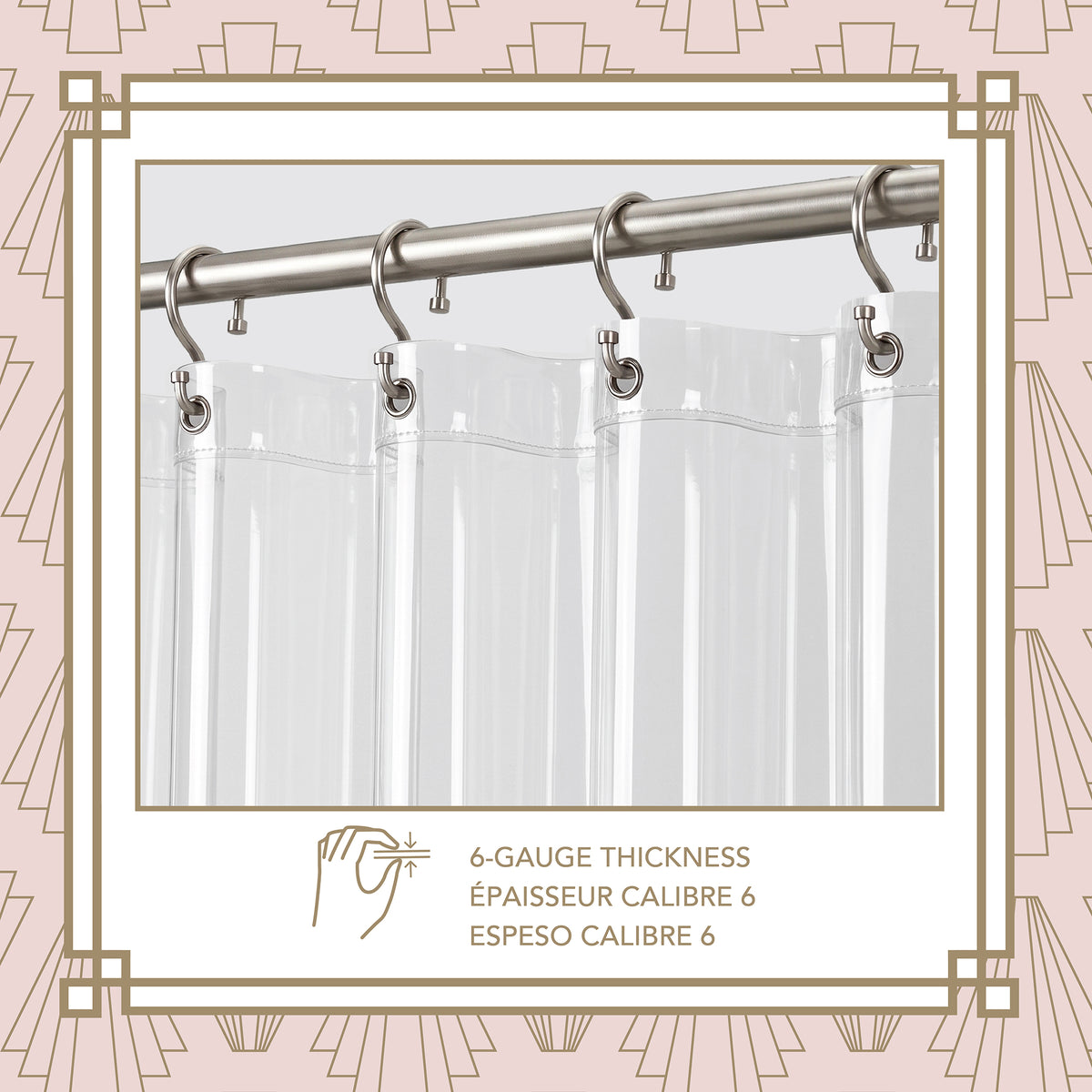 6-Gauge PEVA Shower Liner