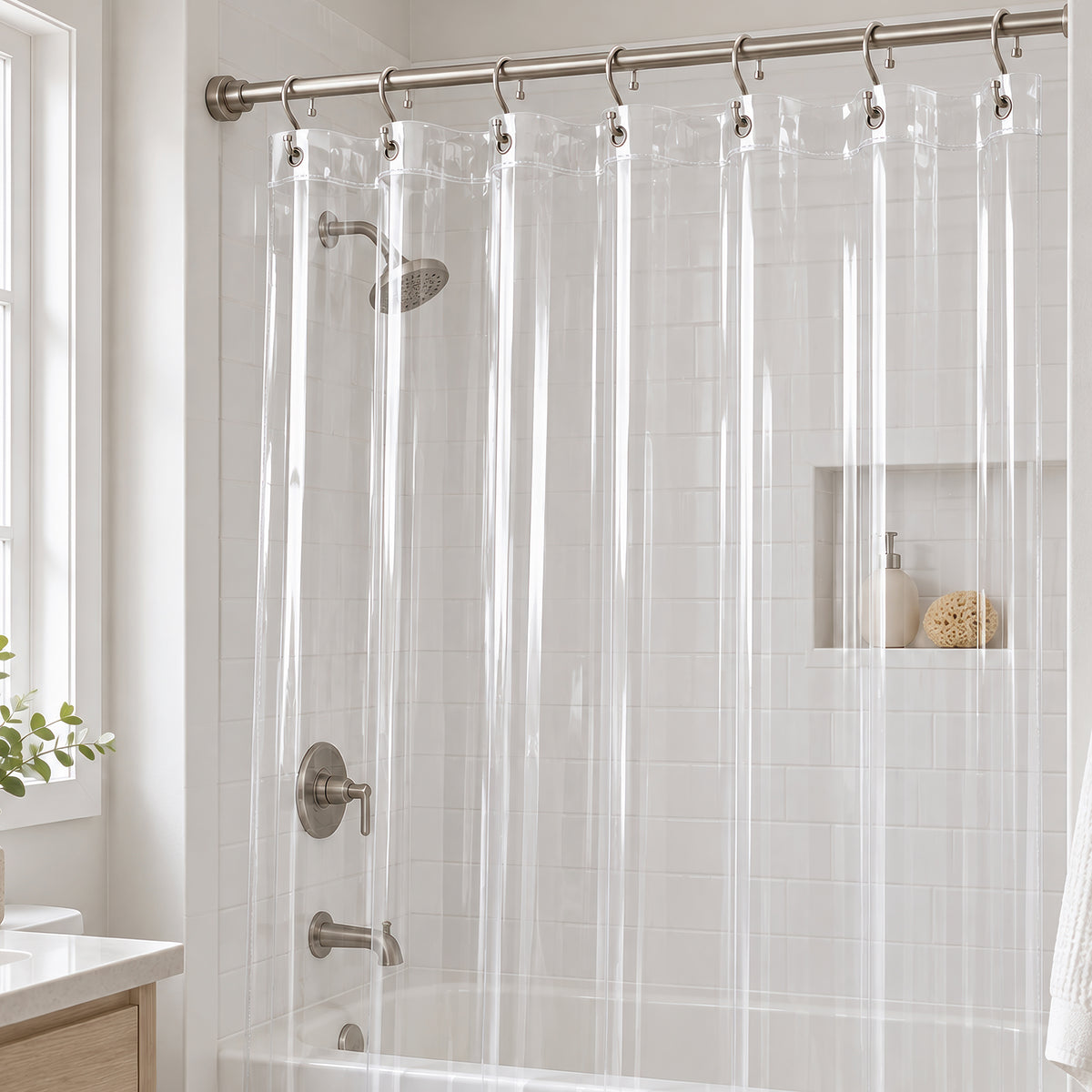 6-Gauge PEVA Shower Liner