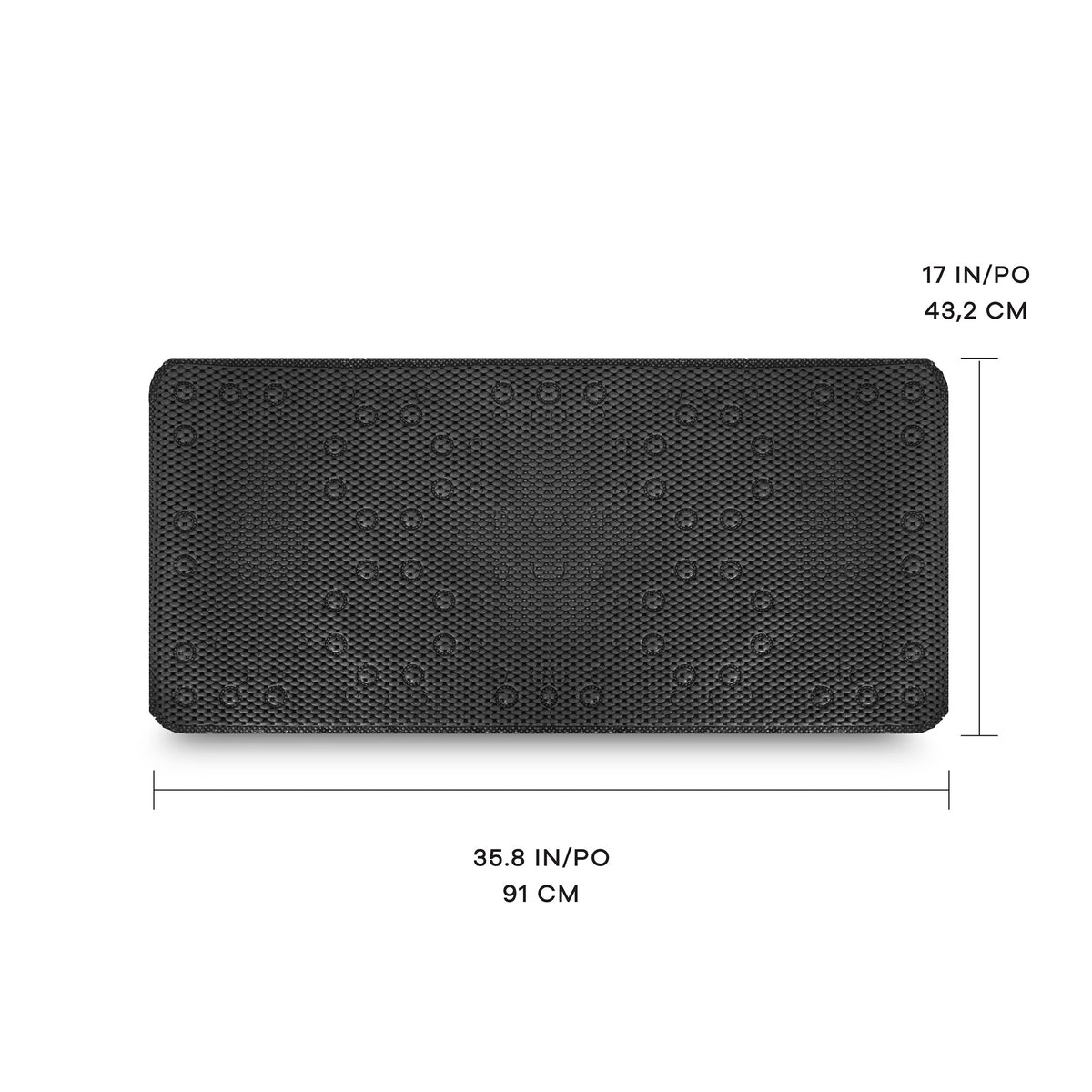 Tapis de bain rectangulaire en mousse