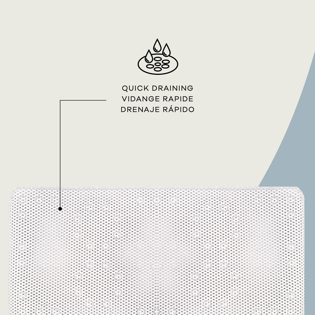 Alfombrilla de baño rectangular de espuma