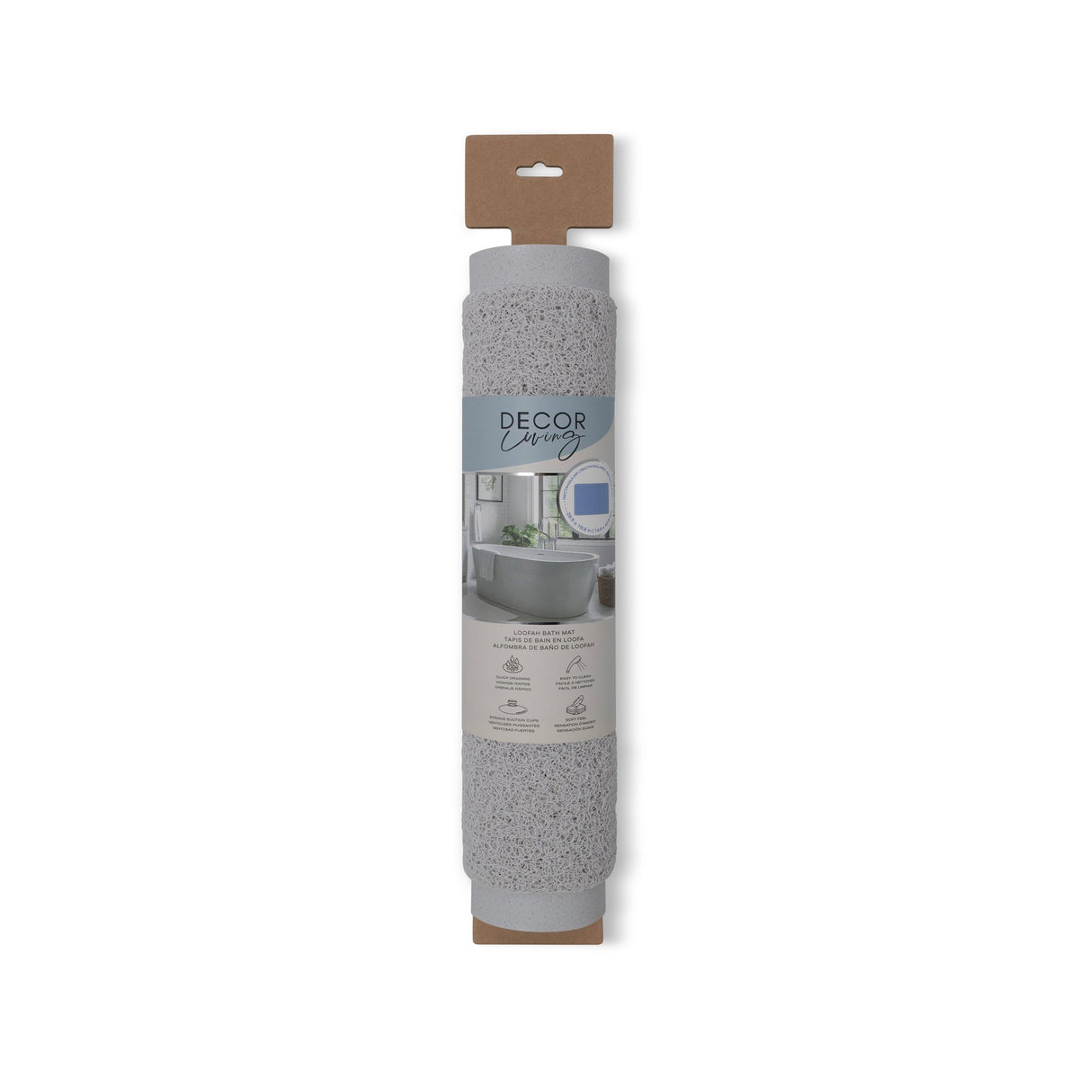 Alfombrilla de baño rectangular de lufa