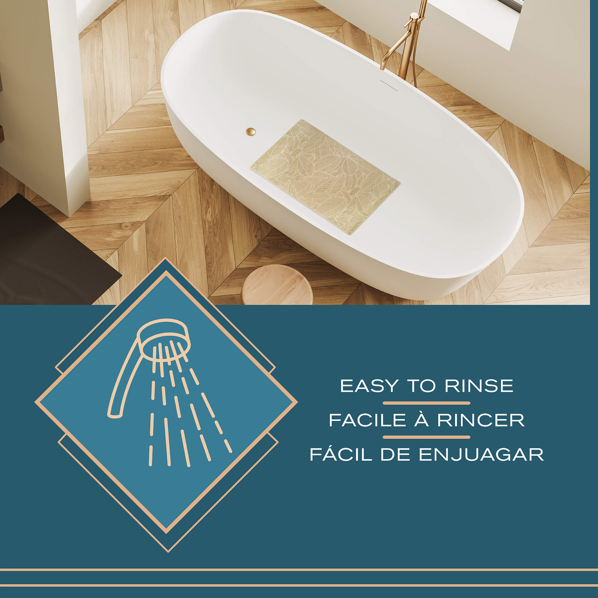 RIO Tapete rectangular para regadera