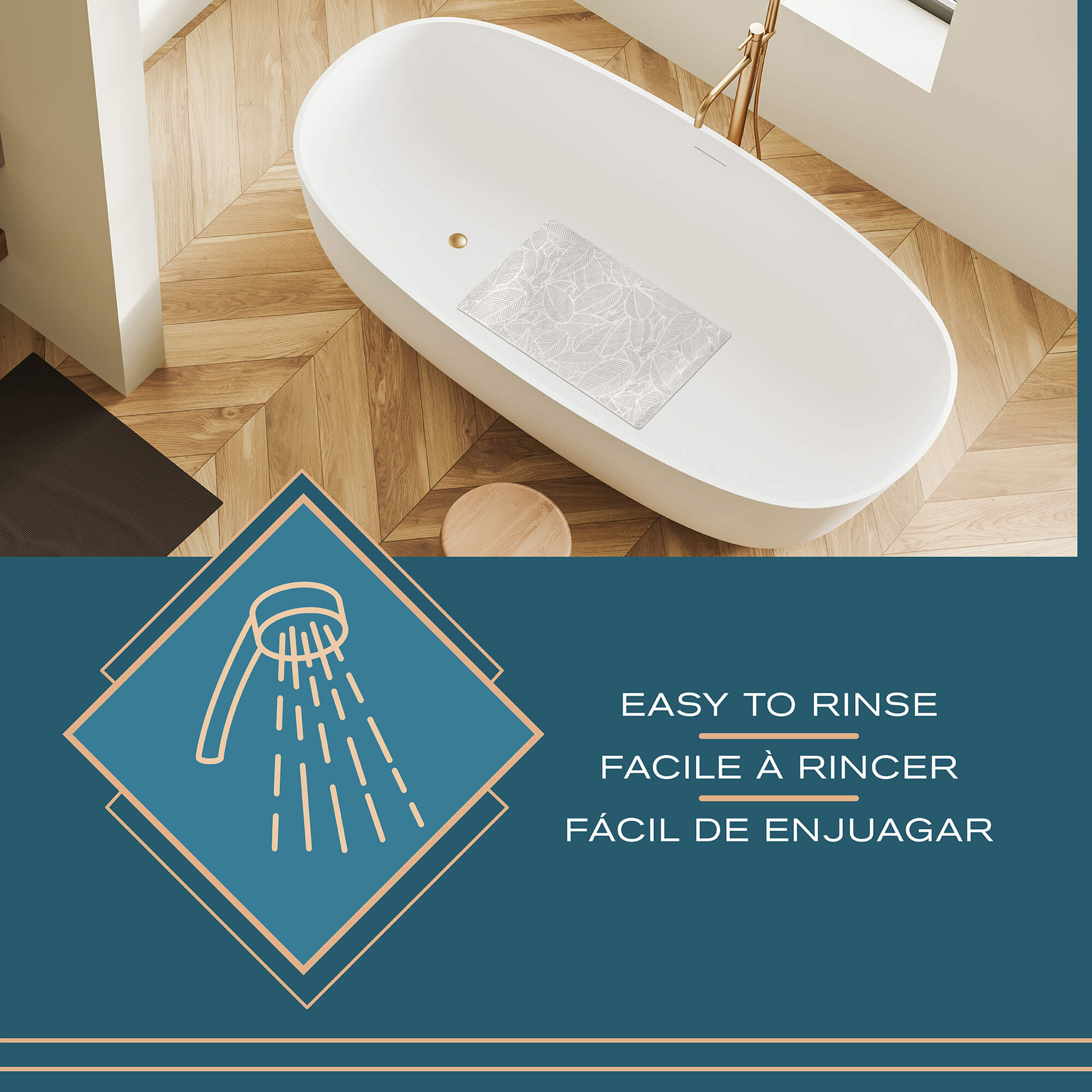 RIO Tapete rectangular para regadera