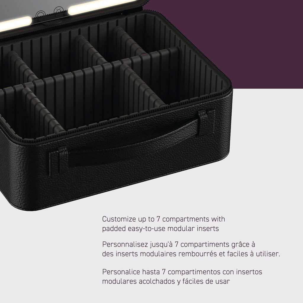 Estuche con espejo LED para viajes Remi