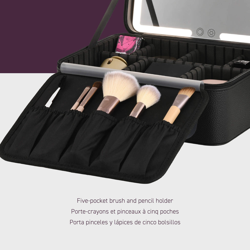 Estuche con espejo LED para viajes Remi