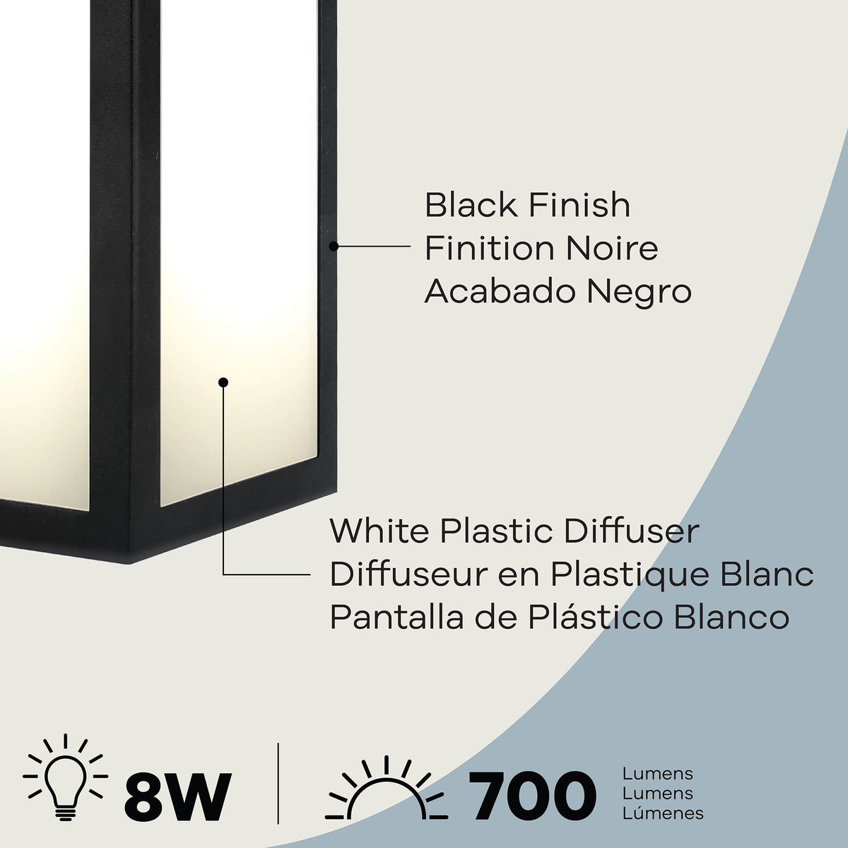 Aplique de pared LED Pia