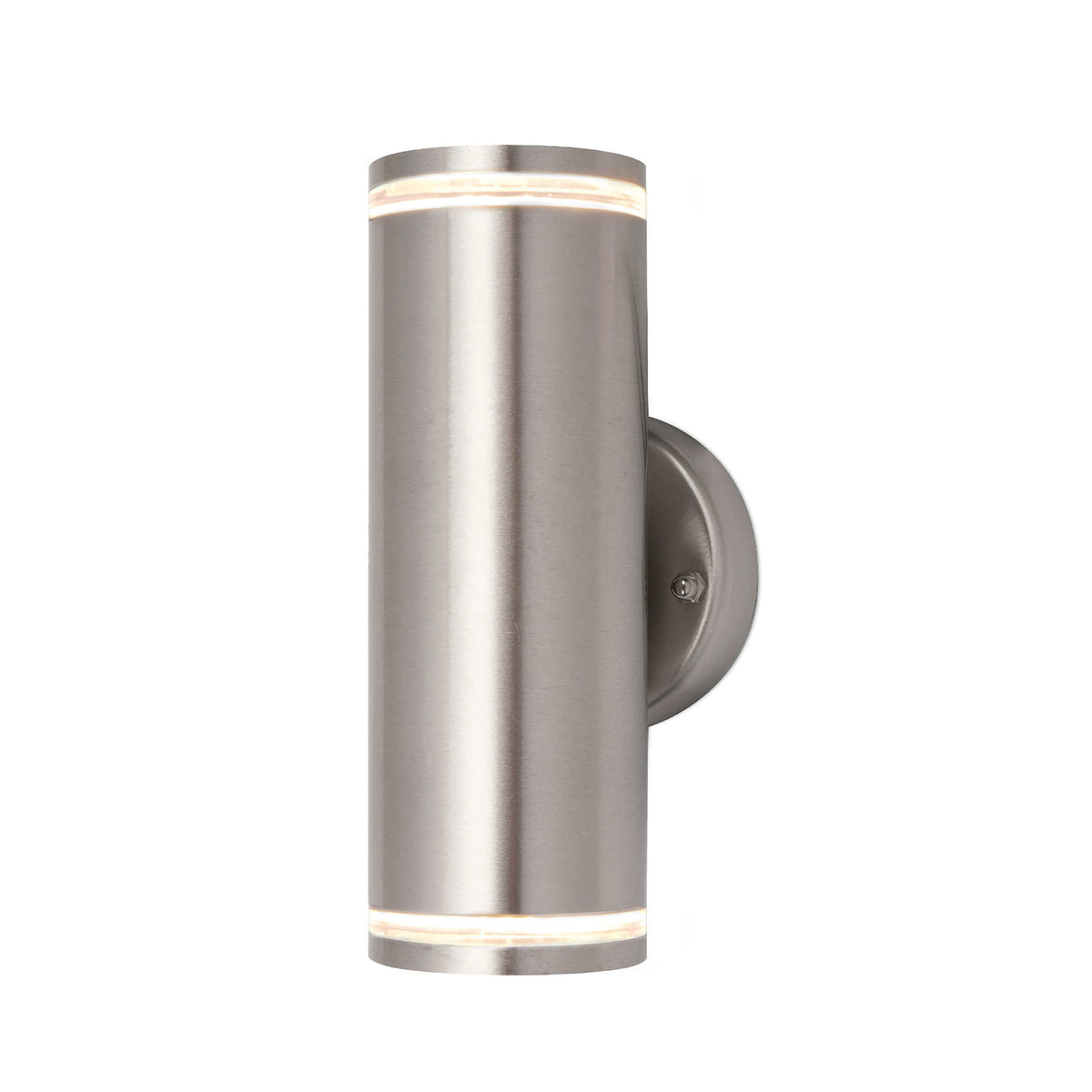 Teico LED Wall Sconce in Stainless Steel, Three-Quarter View.