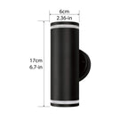 Teico LED Wall Sconce in Black, Dimensions Diagram.