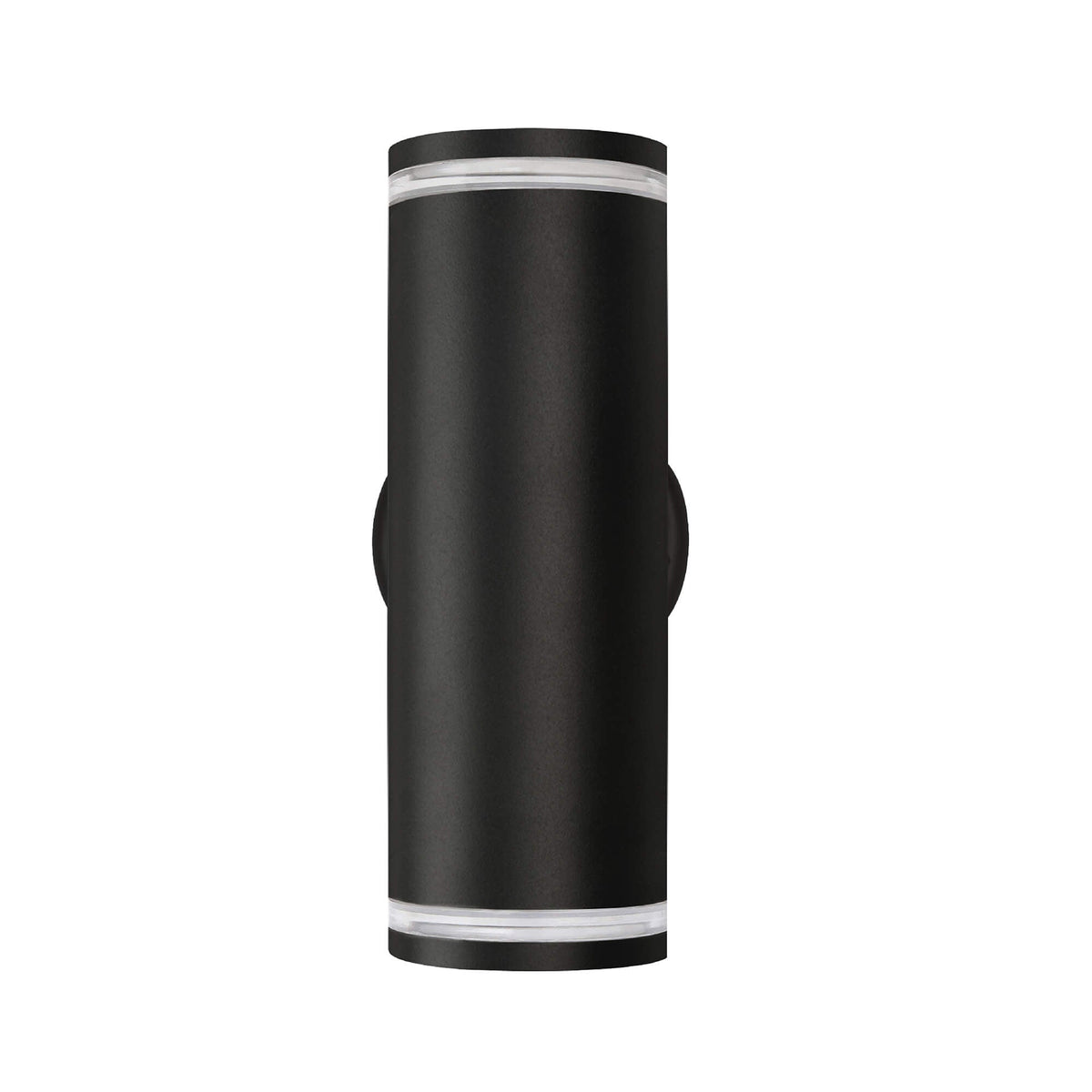 Teico LED Wall Sconce in Black, Front View.