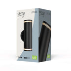Teico LED Wall Sconce in Black, Packaging View.