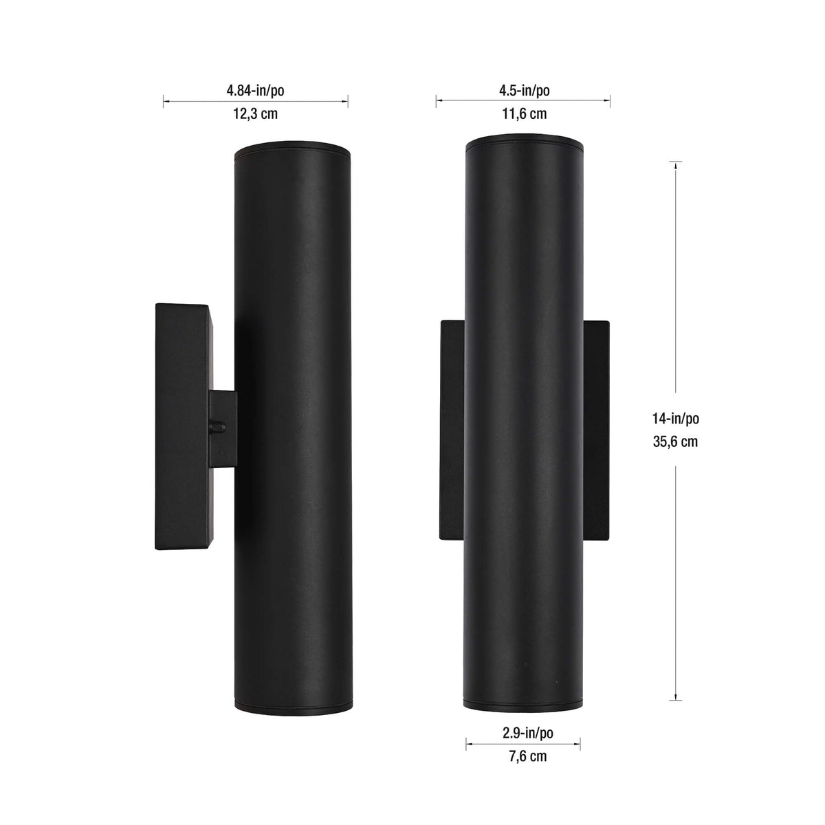 Aplique de pared LED Laguna, paquete de 2