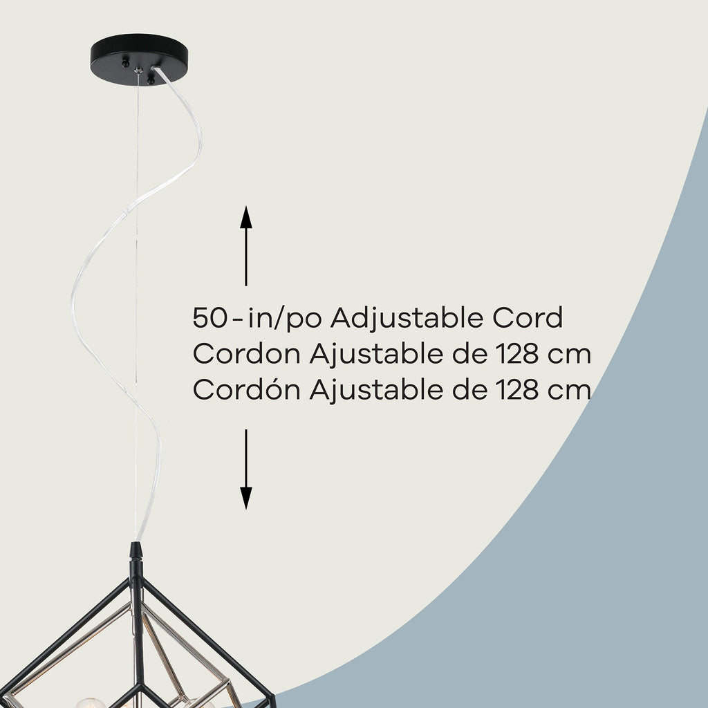 Lámpara colgante de 3 luces Victorius