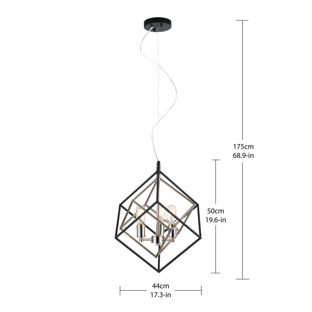 Lámpara colgante de 3 luces Victorius