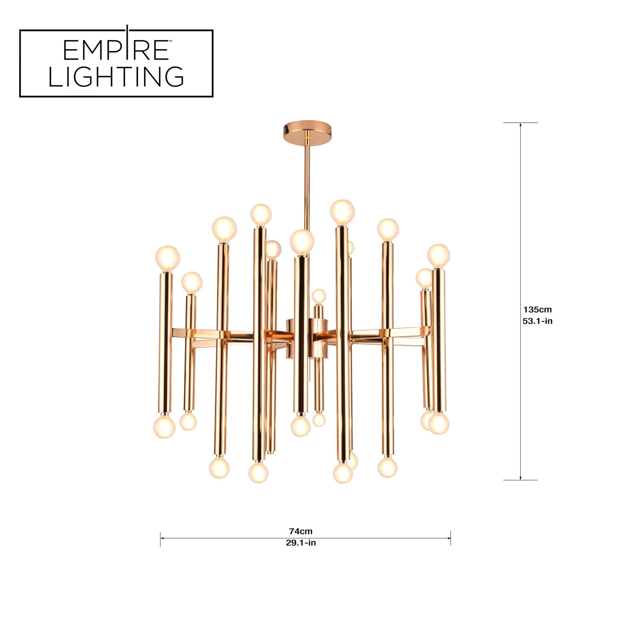 Melrose Suspension à 24 lumières