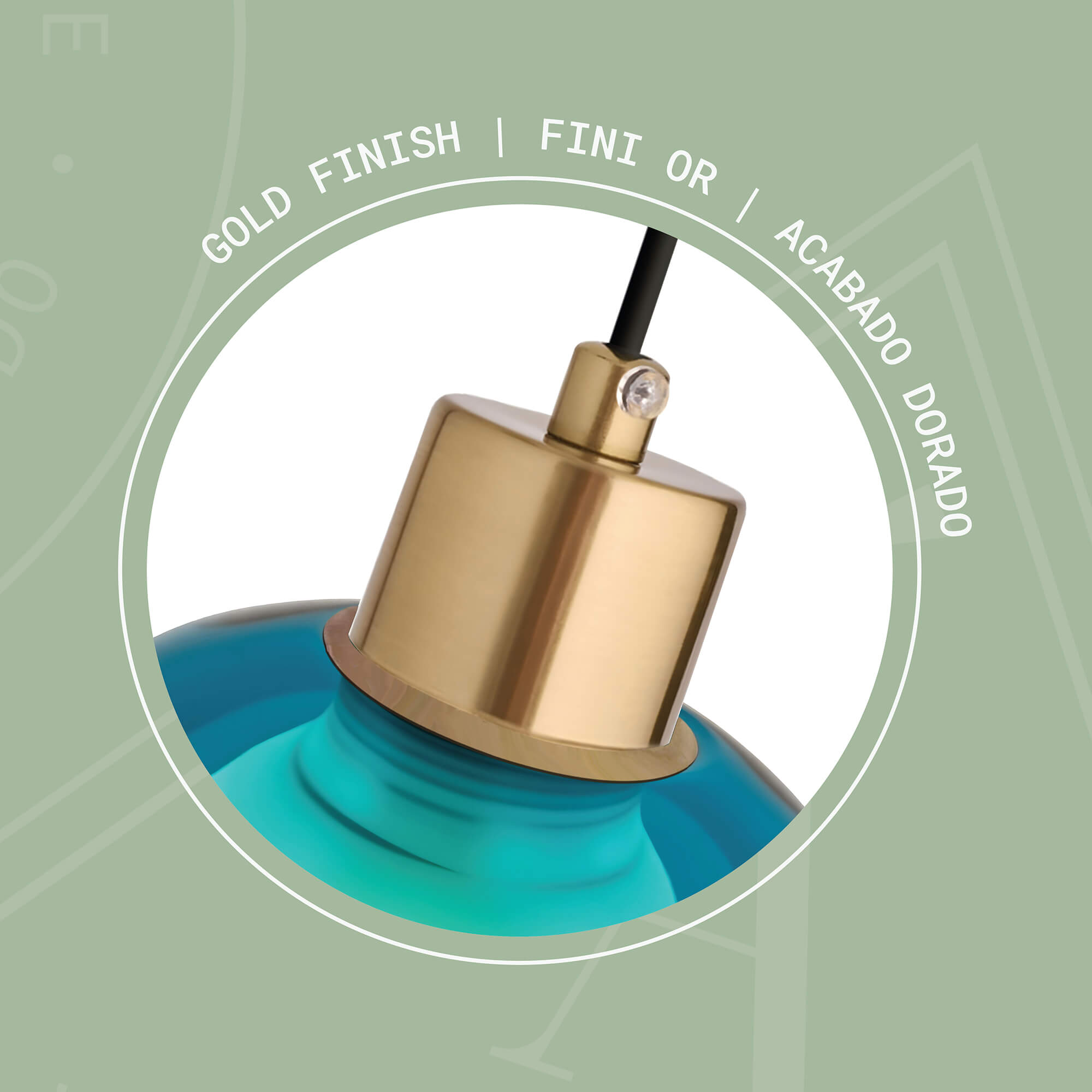 Aura Colgante de vidrio de 1 luz