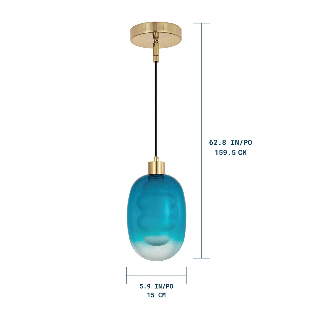 Lámpara colgante de 1 luz Aura