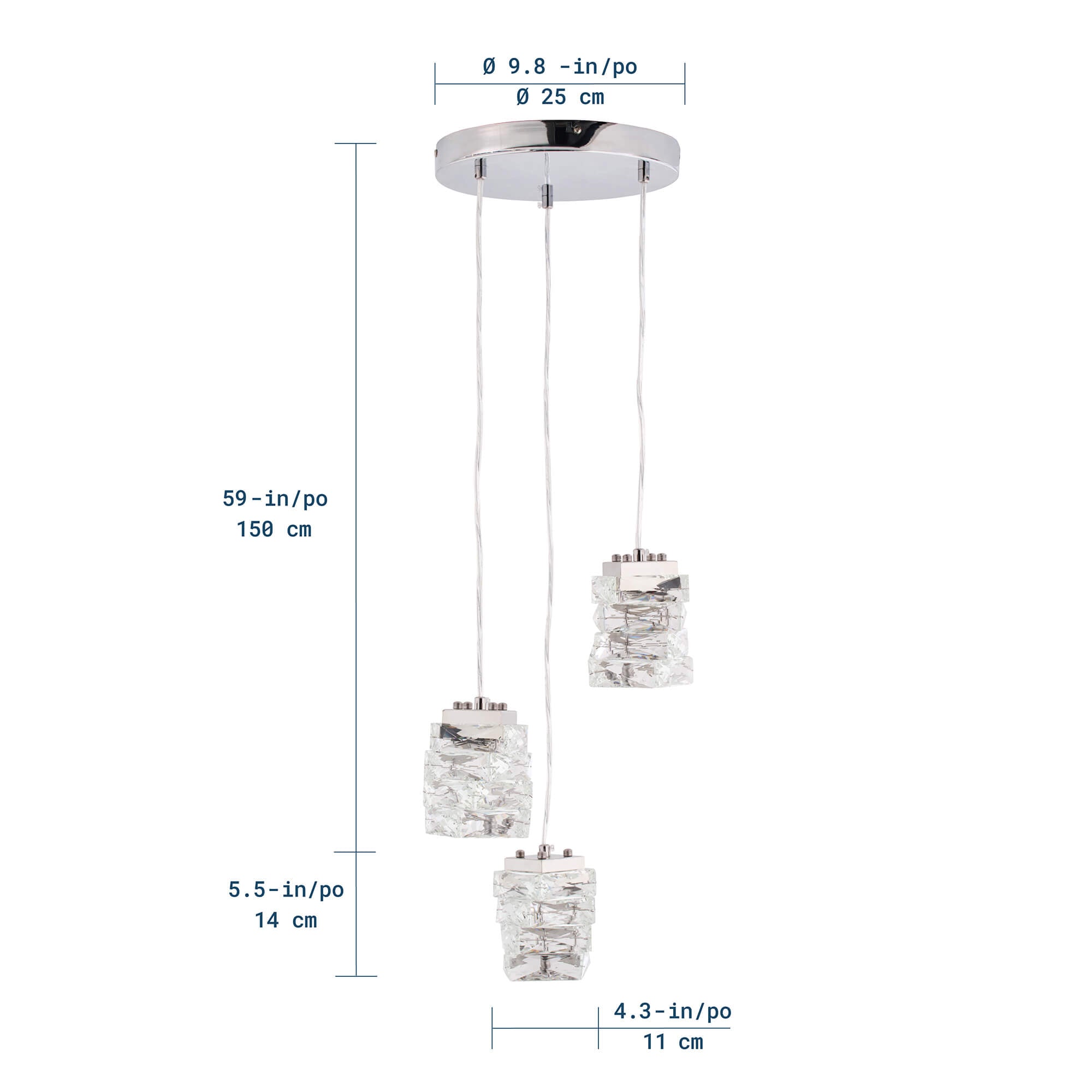 Luxor LED 3-Light Pendant