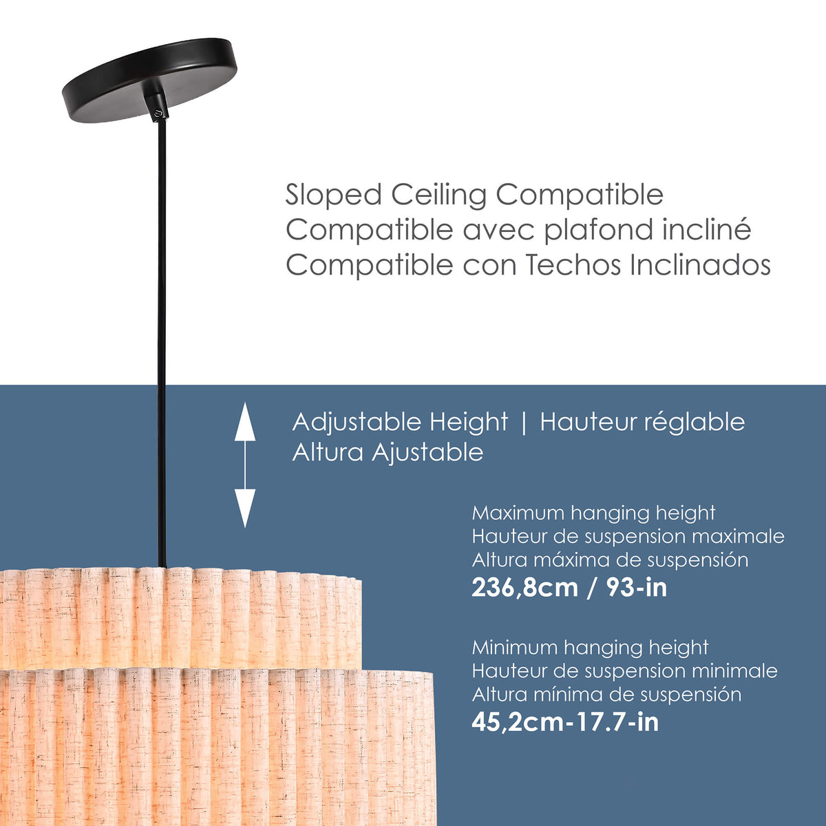 Lámpara colgante de una luz Anora