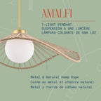 Candelabro Amalfi de 1 luz
