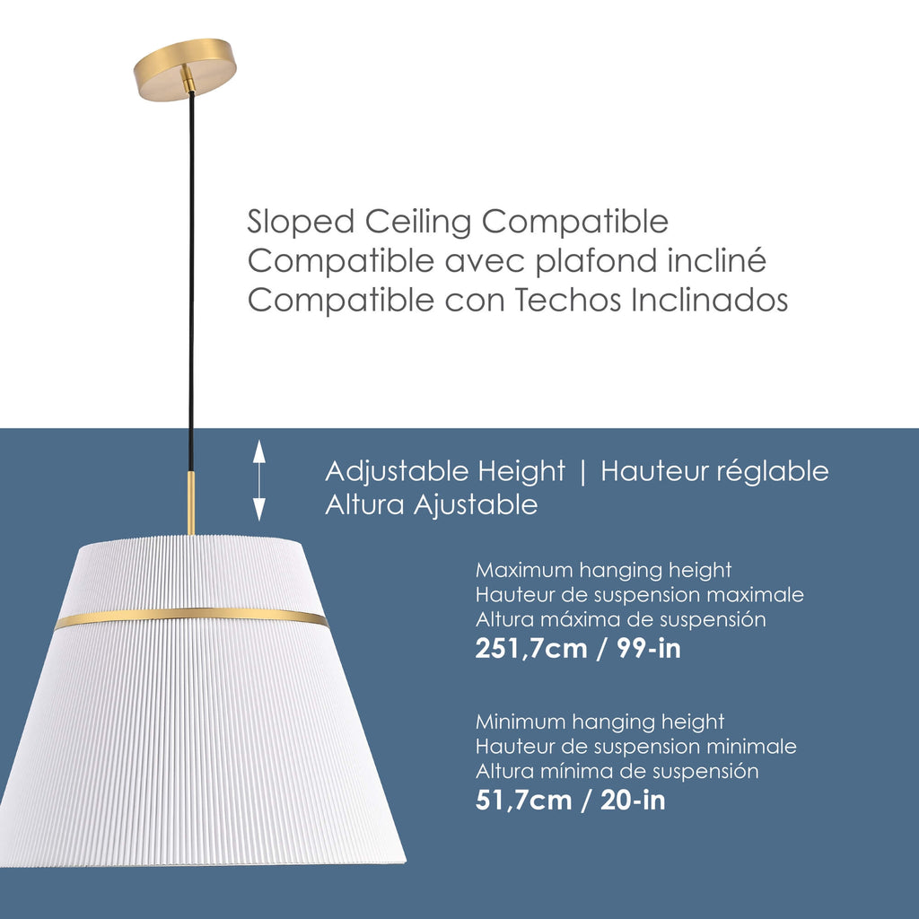 Lámpara colgante Roma de 1 luz
