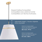 Lámpara colgante Roma de 1 luz
