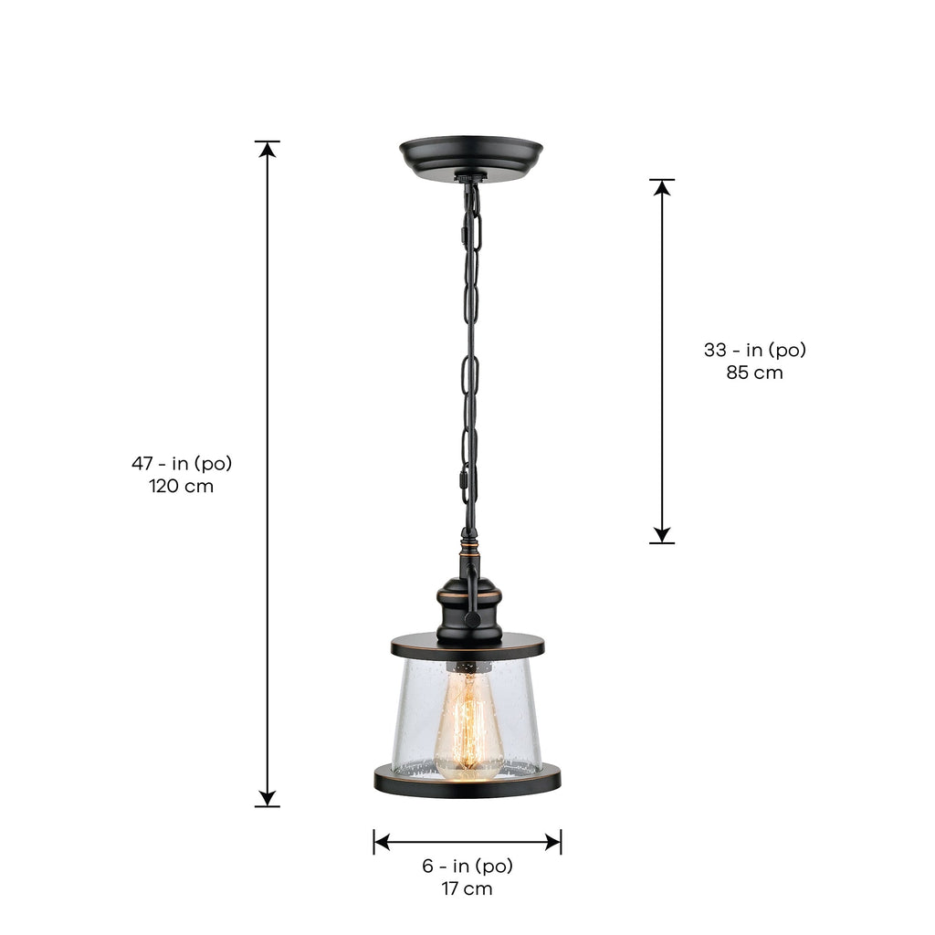 Lámpara colgante Kobe de 1 luz
