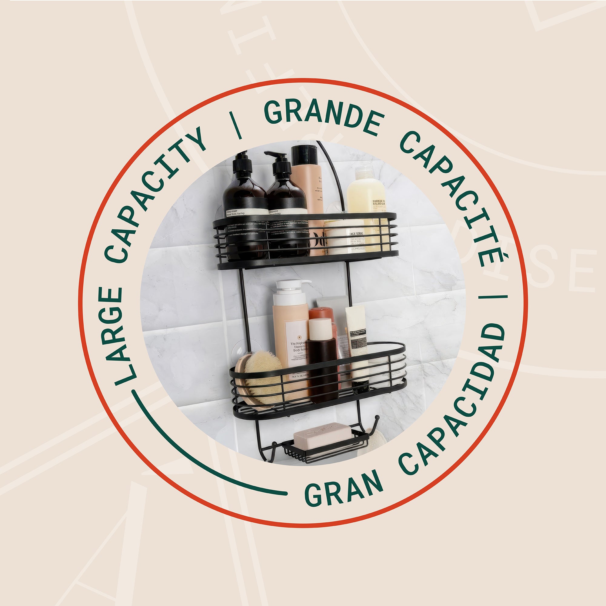 Linea Organizador para regadera de 3 niveles