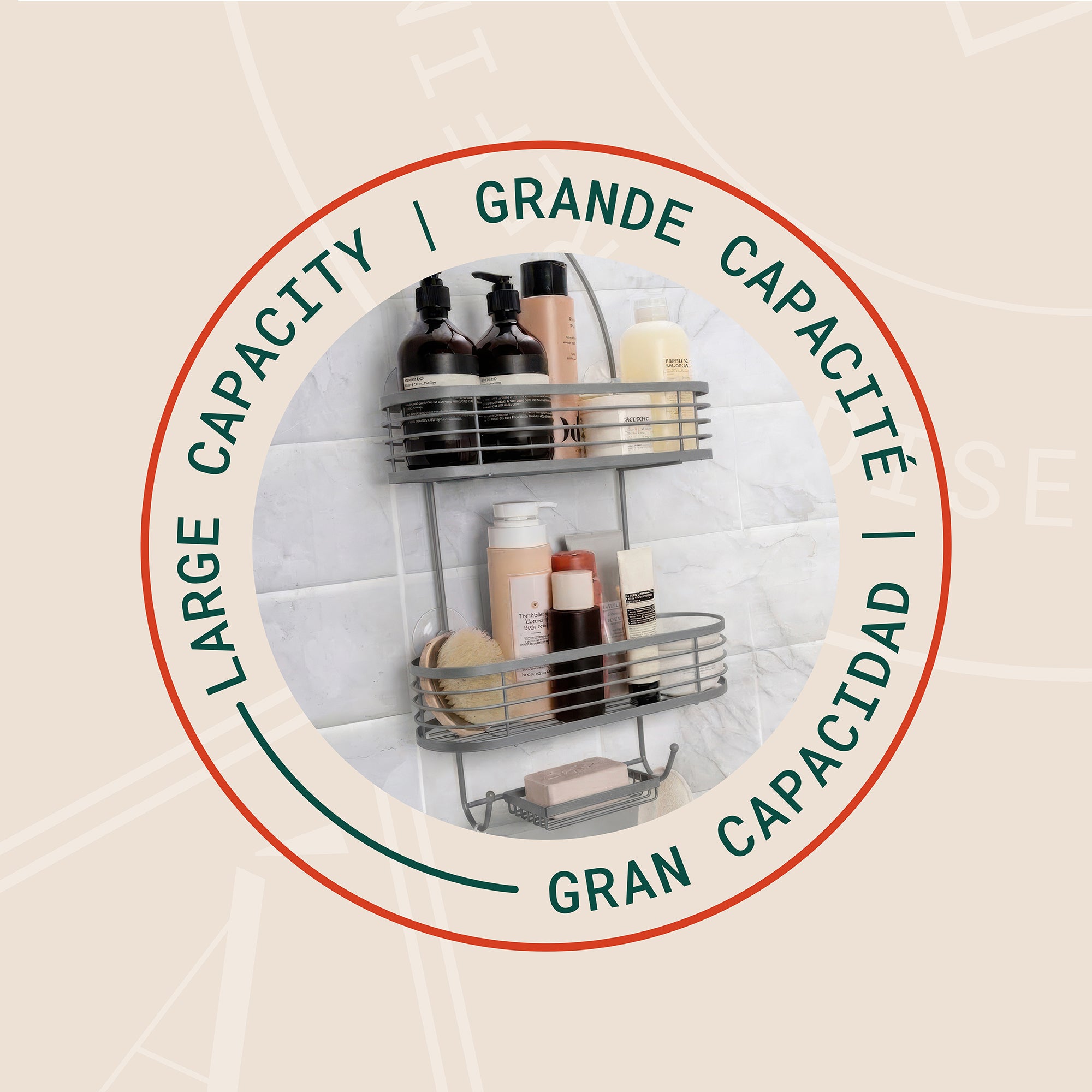 Linea Organizador para regadera de 3 niveles