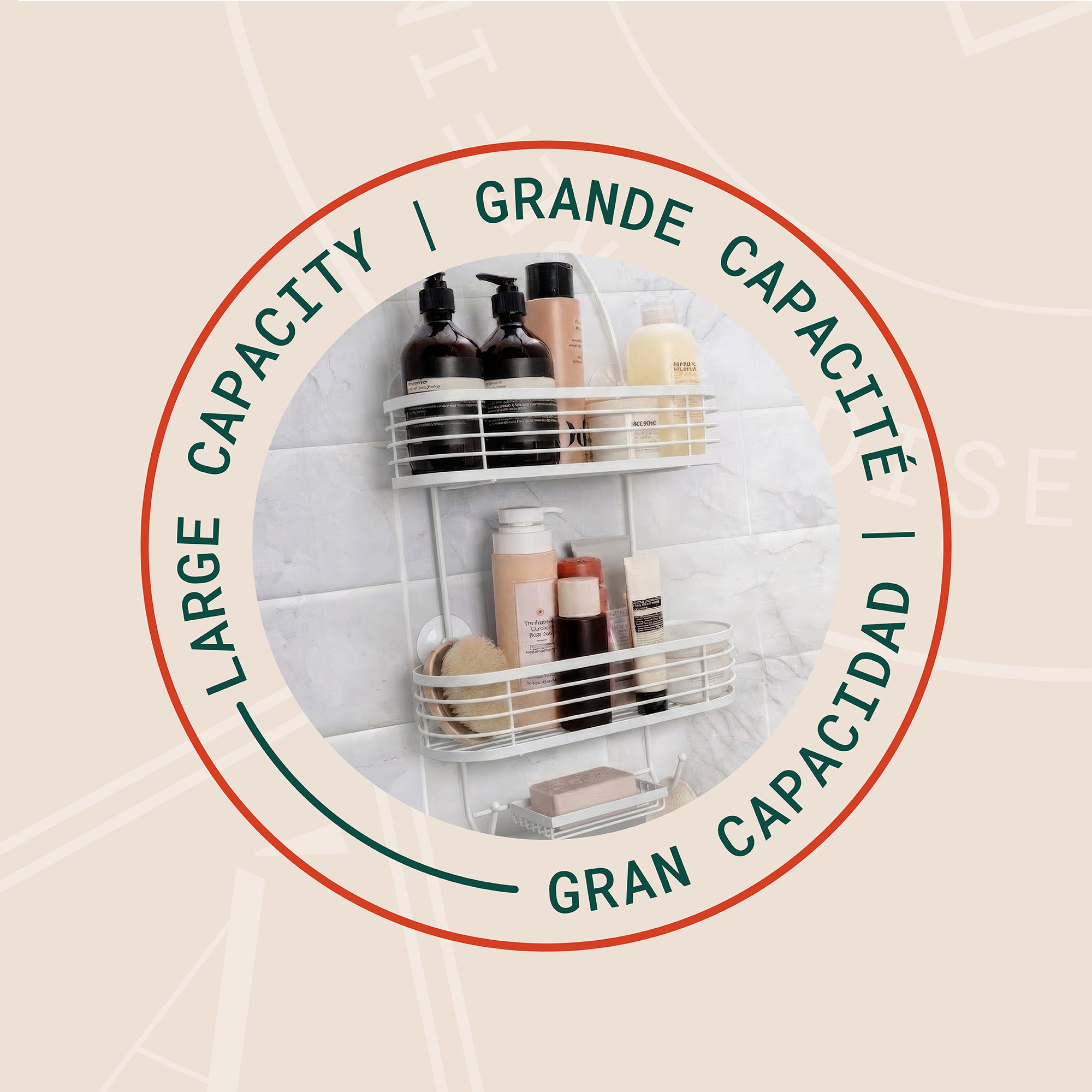 Linea Organizador para regadera de 3 niveles