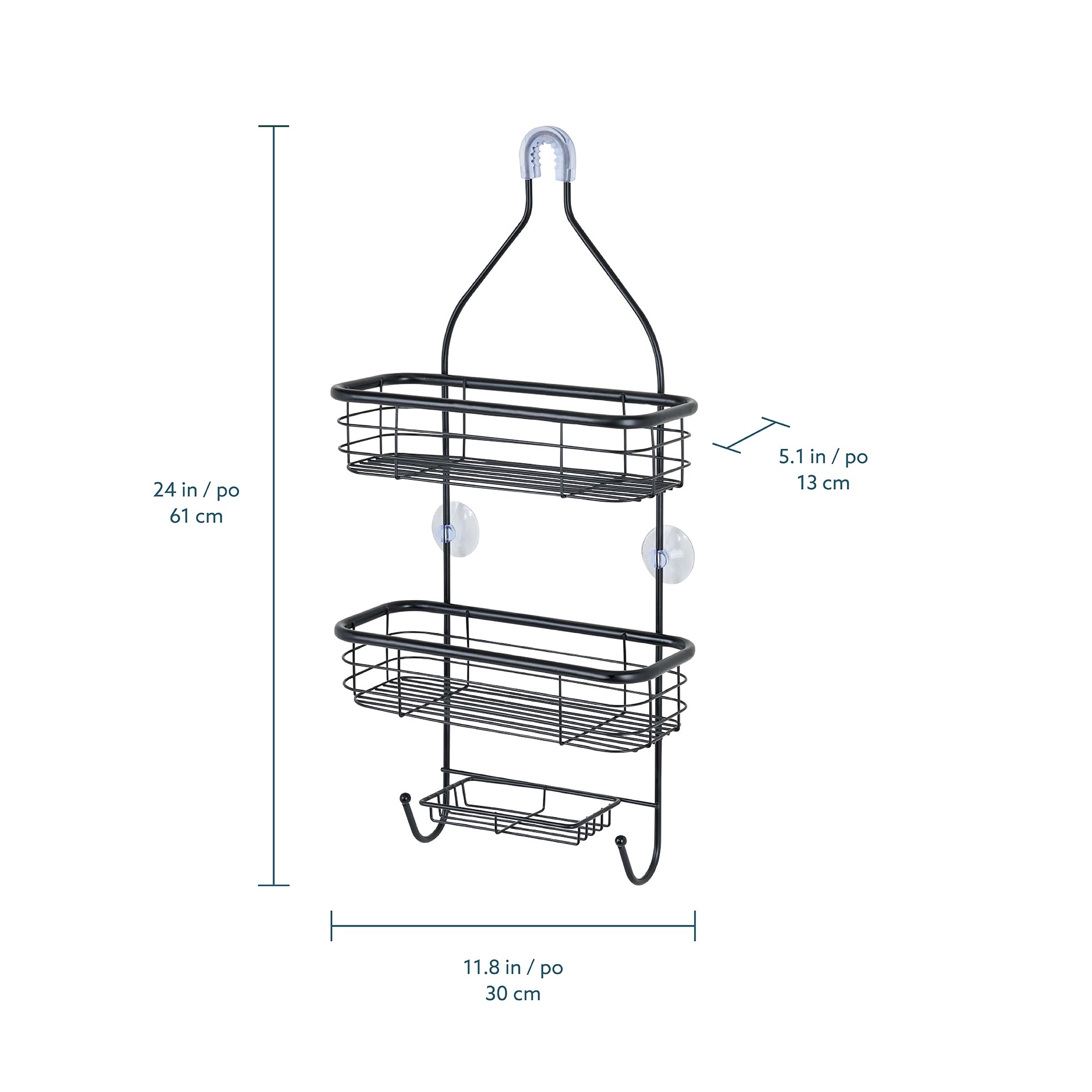 Rondo Organizador colgante para baño de 3 niveles