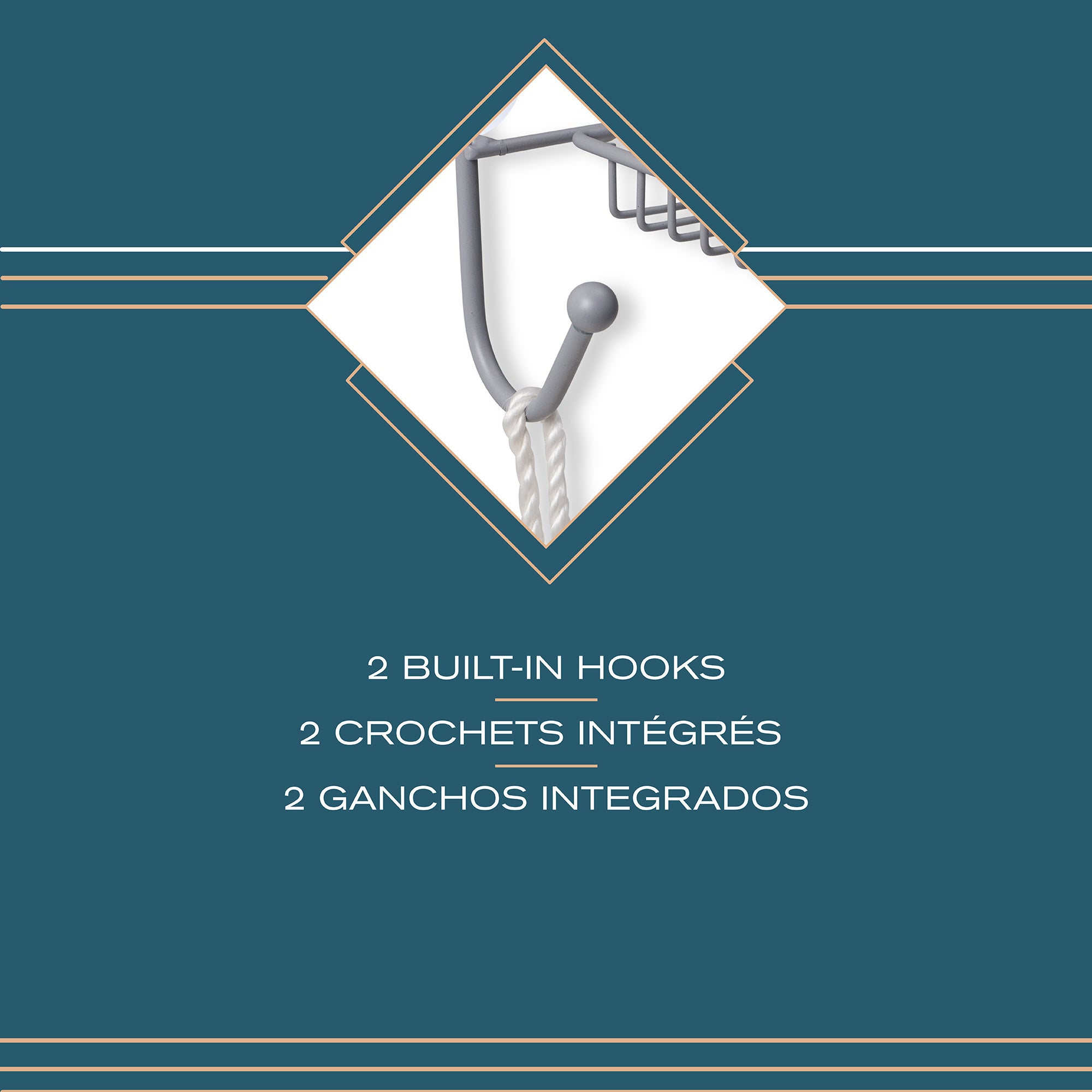 Rondo Organizador  para regadera  de 3 niveles
