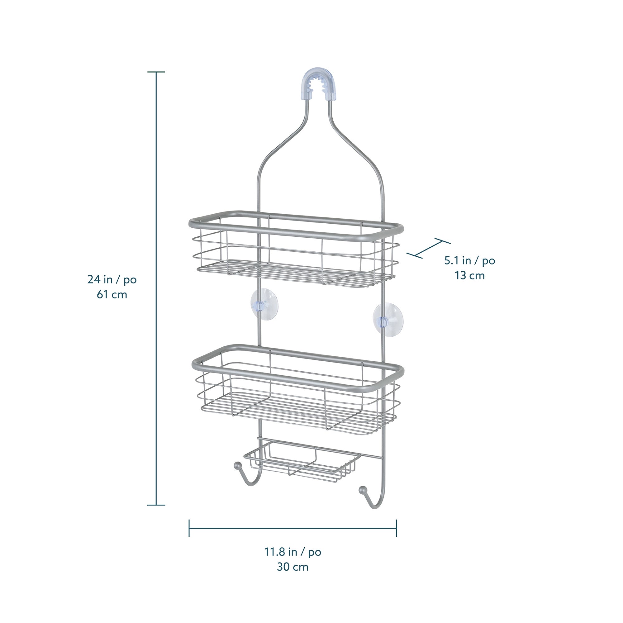 Rondo Organizador colgante para baño de 3 niveles