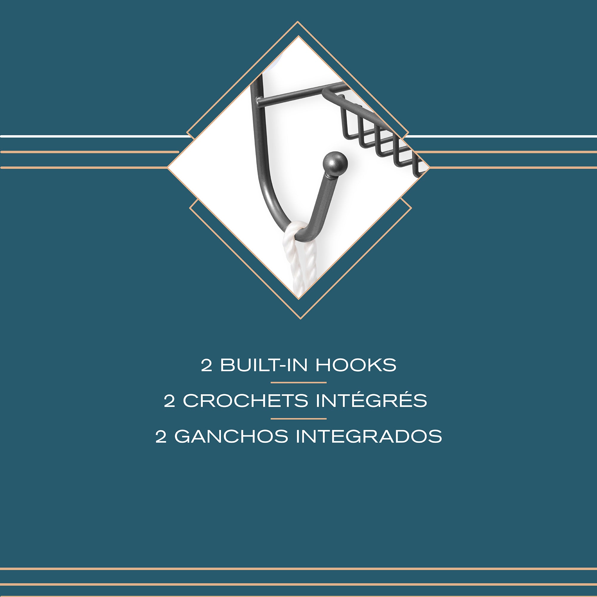 Rondo Organizador  para regadera  de 3 niveles